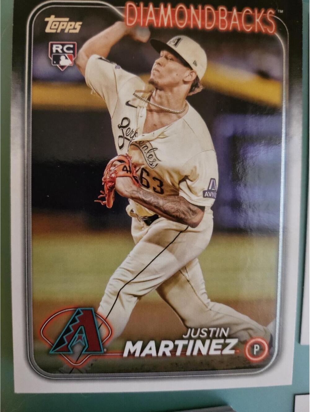 Justin Martinez 2024 Topps Series 1 One Rookie Card RC #325 Arizona Diamondbacks